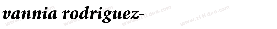vannia rodriguez字体转换